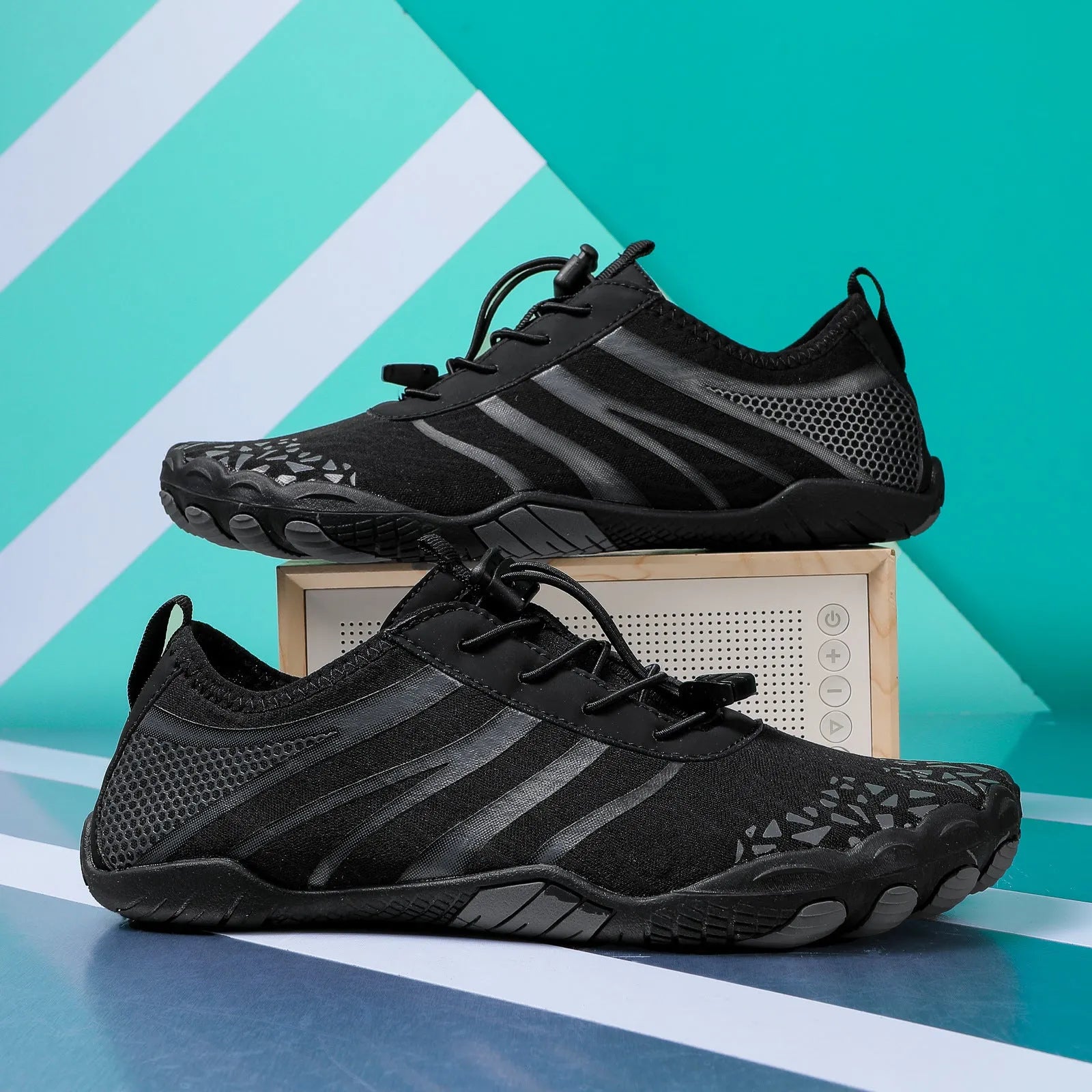 A826 model Lycra stretch fabric beach running shoes for upstream sports, shown in available colours.