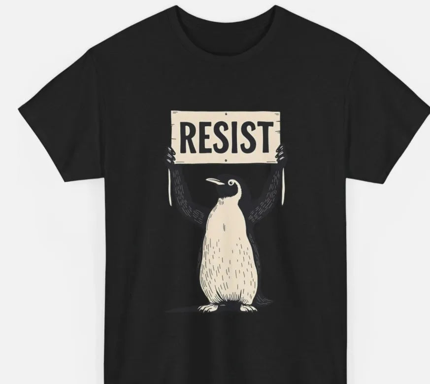 Straight-cut short-sleeve cotton t-shirt in black, laid flat, showing round neckline and hem detail.