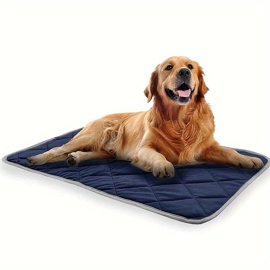 Self-heating pet mat in brown or grey with non-slip base, 5-layer thermal pad for dogs and cats