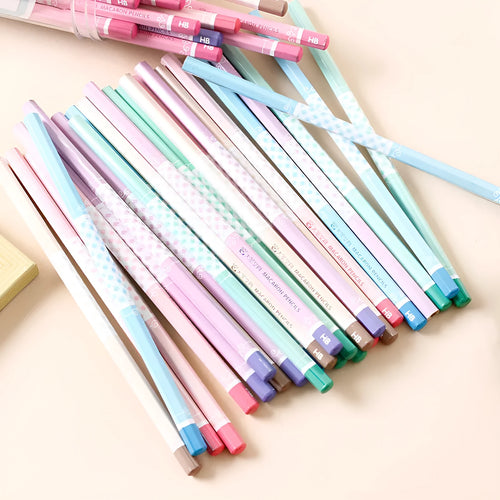 Pack of 50 wooden six-sided HB drafting pencils with basswood shells for technical drawing.