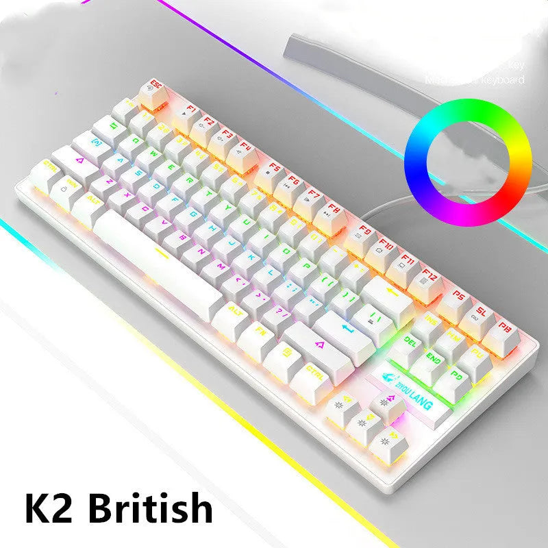 Mechanical gaming keyboard in multiple colours with ABS plastic construction and simple design