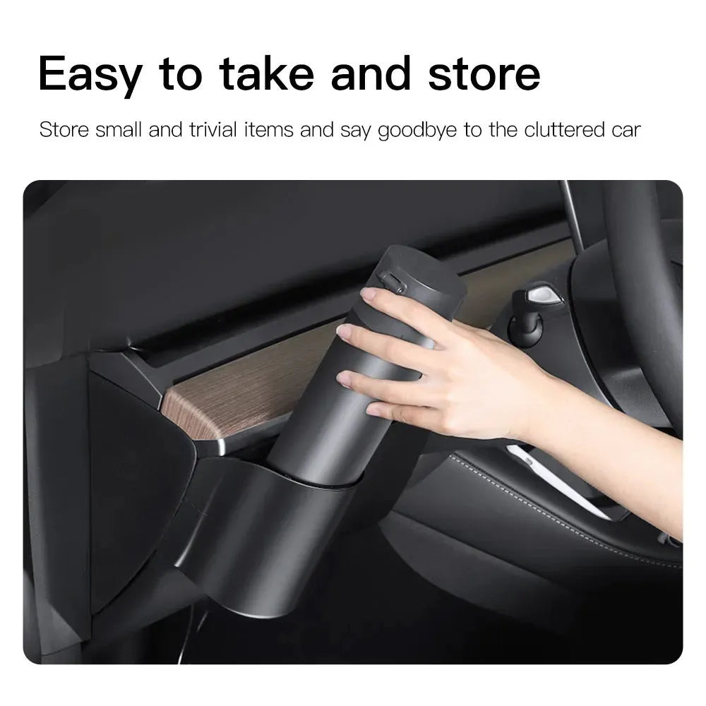 Tesla Model 3 and Model Y dashboard cup holder with waterproof plastic construction