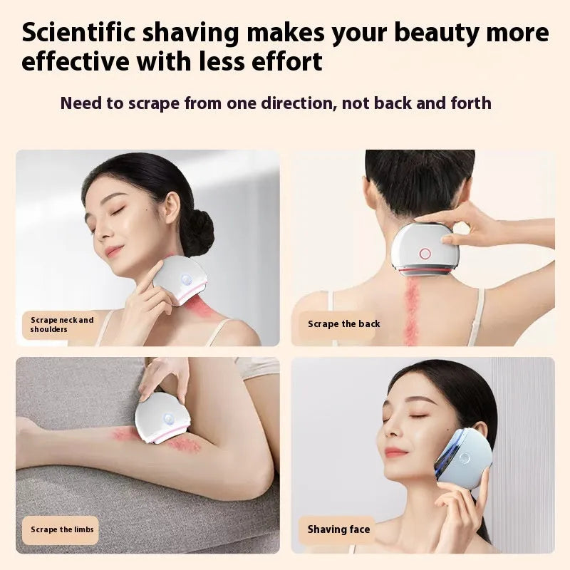 French pattern household electric facial scraping and photon IPL beauty device.