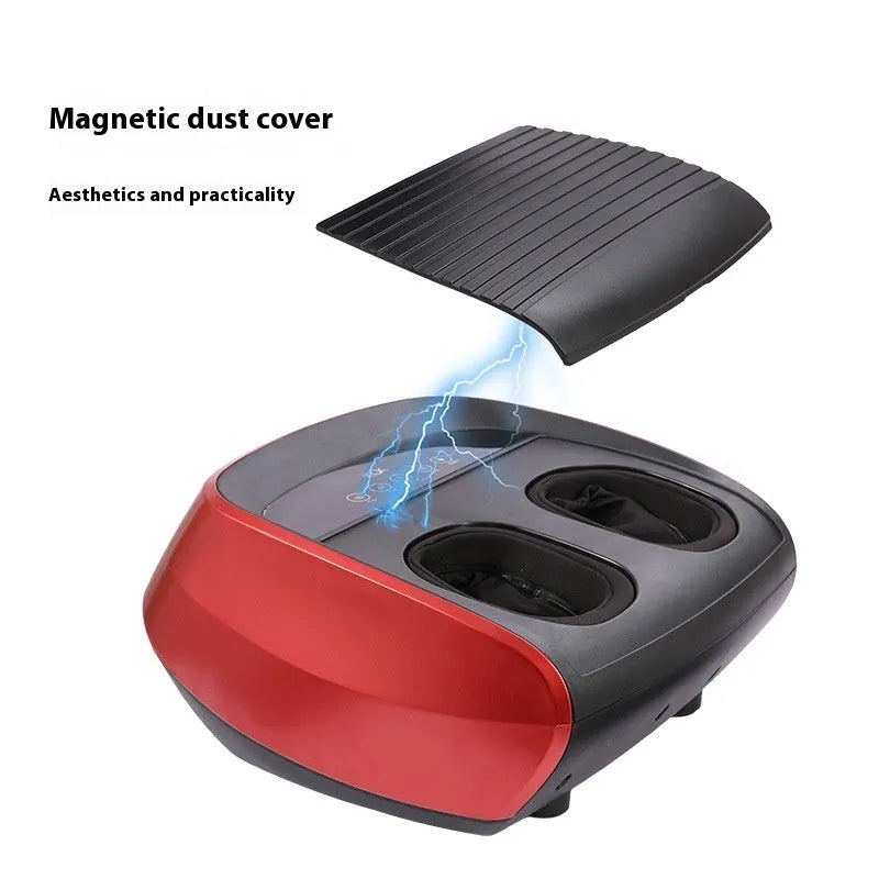 Flip automatic foot massager unit in black colour with infrared physiotherapy function