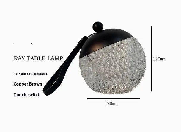 Small cylindrical portable LED night lamp with a touch dimmer in a choice of five colours.