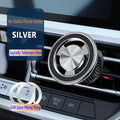 Car air outlet magnetic phone holder with snap-on bracket in silver or black colour