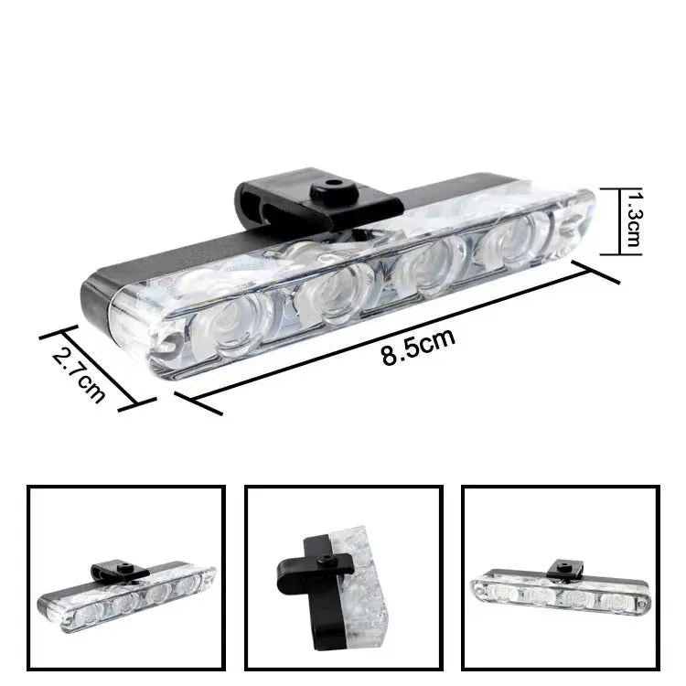 Four-in-one 16 LED car strobe warning light set with wireless remote, 12V ABS universal fit