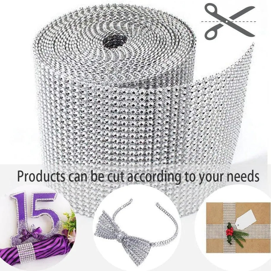 Hollow netty diamond steel drill trim roll, electroplated plastic resin, 10 yards, 24 rows single 4mm, 21 colours