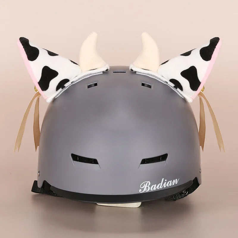 Child's plush cartoon character helmet cover and hat set in soft fabric, shown in medium size.