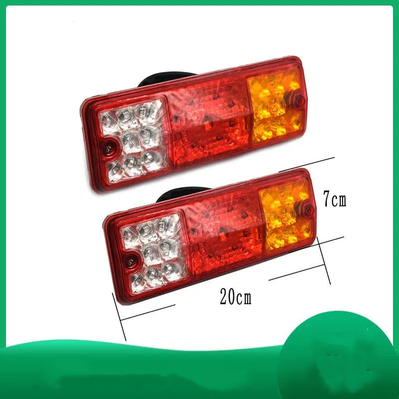 Black integrated shell electric tricycle taillight for 12V and 48-60V vehicles.