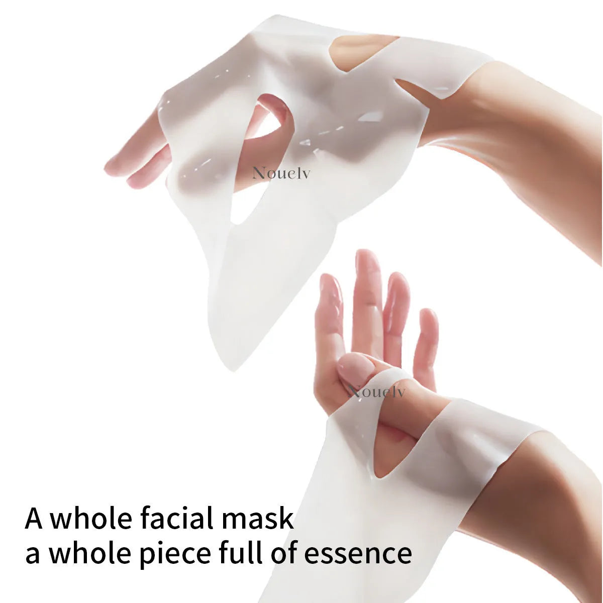 Box containing four white collagen sheet face masks for skincare moisturising treatment.