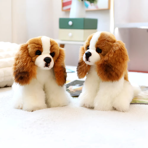 Beagle plush toy simulation dog doll 20cm yellow and white soft stuffed animal