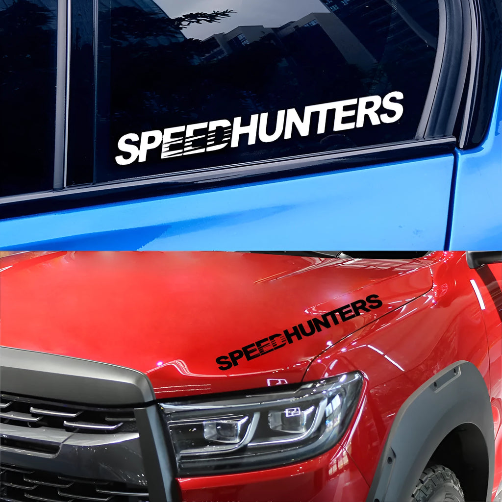 Speed Hunters reflective vinyl car sticker 59cm by 10cm in various colour options