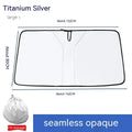 Double ring car sun shade for front windscreen with titanium silver coating