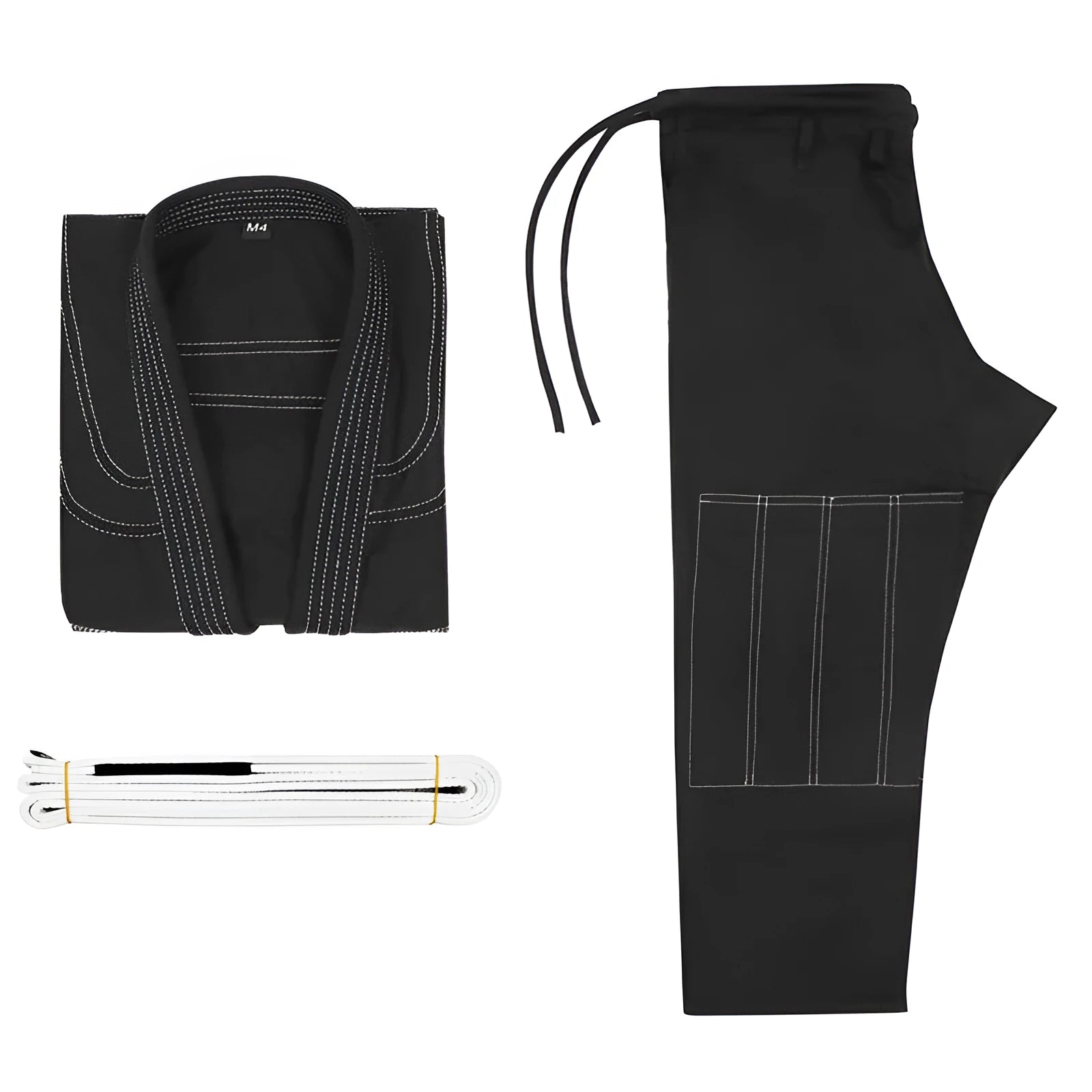 Brazilian Jiu-jitsu and judo training uniform set in a cotton blend fabric, shown in one of five available colours.