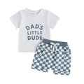 Children's casual letter printed short sleeved set in cotton blend, apricot colour, blouse and pants