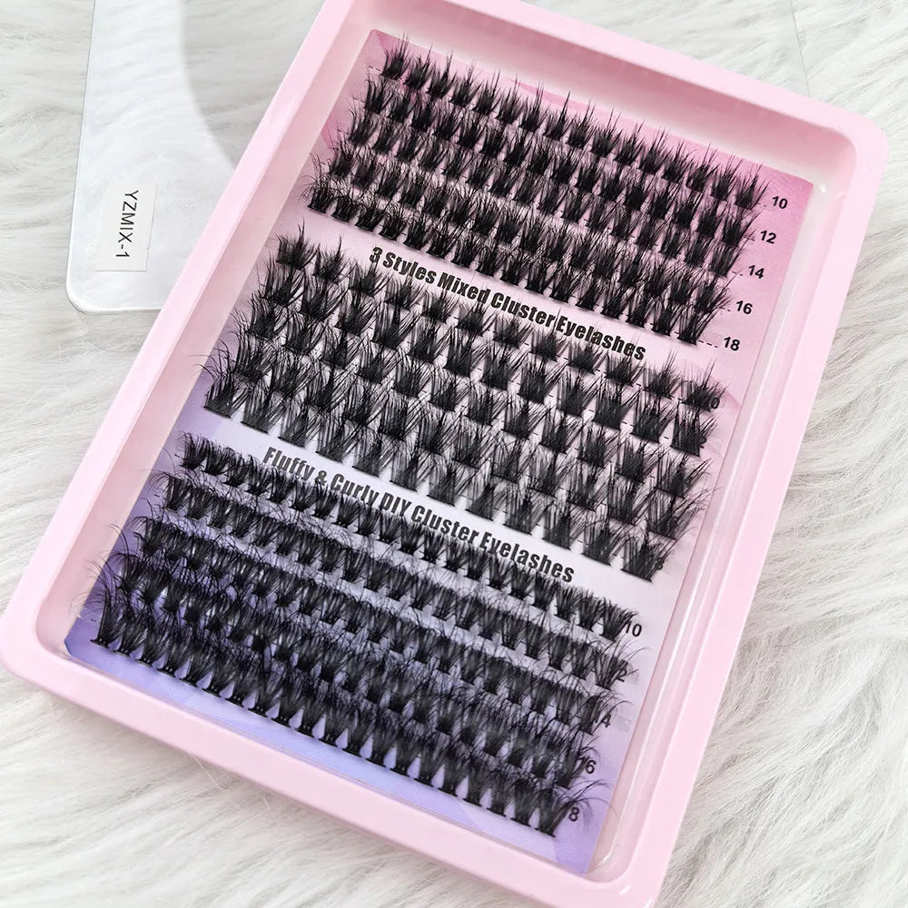 Creative messy style false eyelashes mixed bundle with multiple specification options