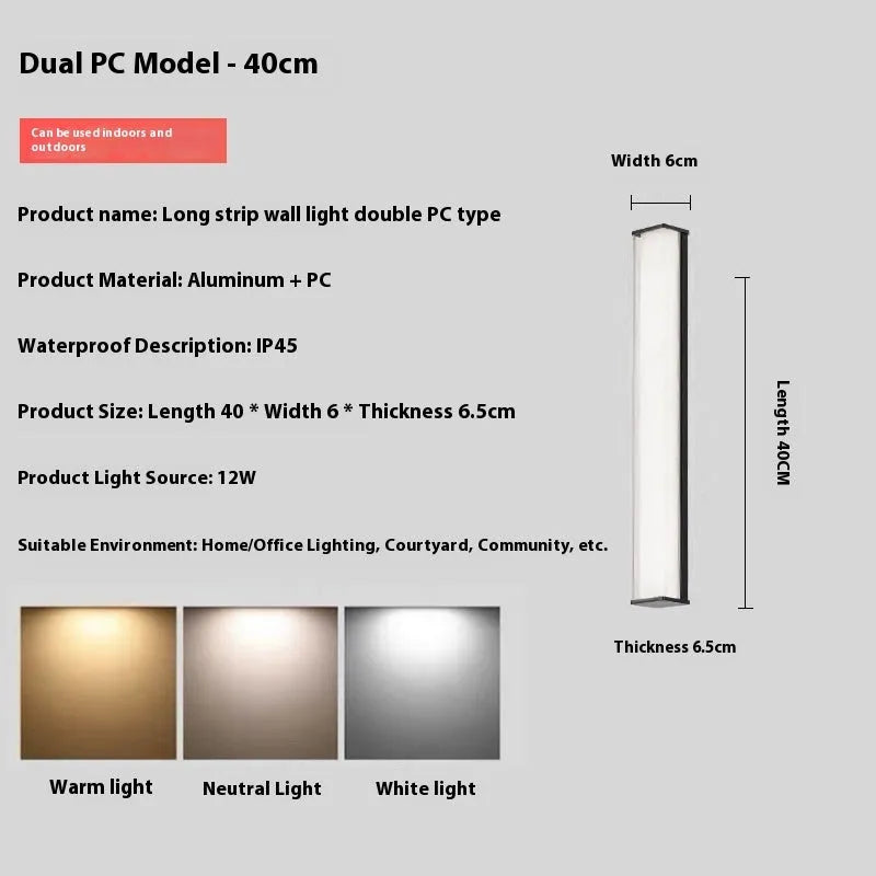 Modern outdoor wall lamp for villa hotel courtyard entrance lighting available in five sizes