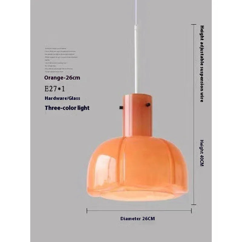 Retro medieval-style glass bud chandelier pendant light in a choice of coloured shades.