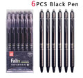 Hot erasable push gel pen with 0.5mm tip, plastic shell, blue or black refill option