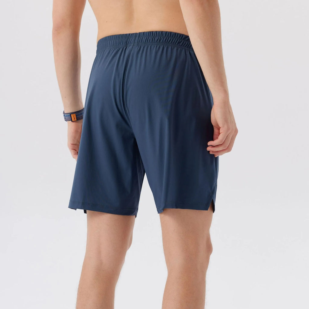 Men's nylon ice silk sports shorts in mid waist design with breathable fabric