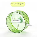 A plastic running wheel toy for parrots and birds, shown in multiple colour options.