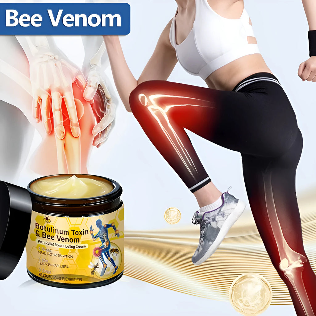 60g tube of bee venom joint pain massage soothing neck cream on white background