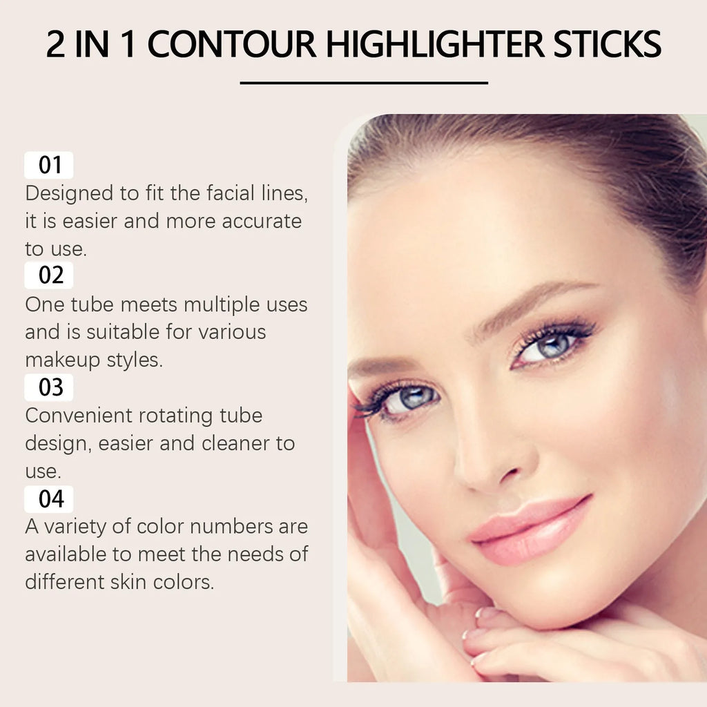 2-in-1 eyebrow highlighter and repair stick in a choice of three brown colours