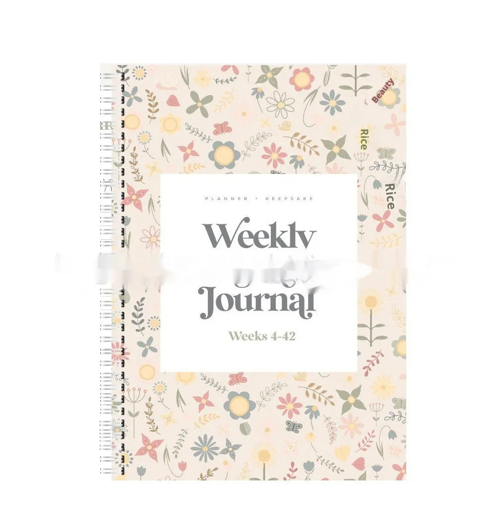 A5 pregnancy diary notebook with weekly layout for tracking pregnancy milestones