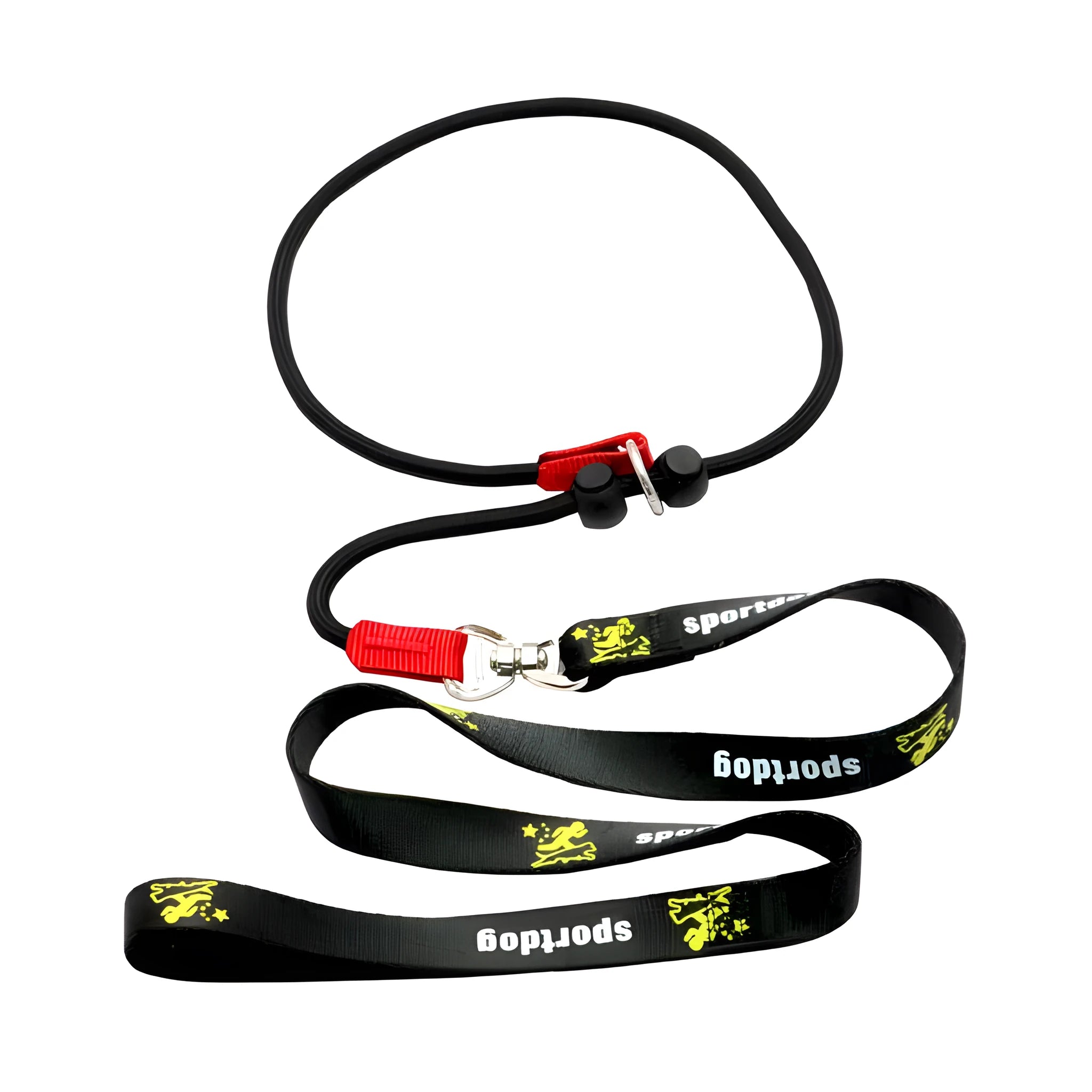 Nylon dog training rope lead 1.5m length 2cm width hand holding rope black