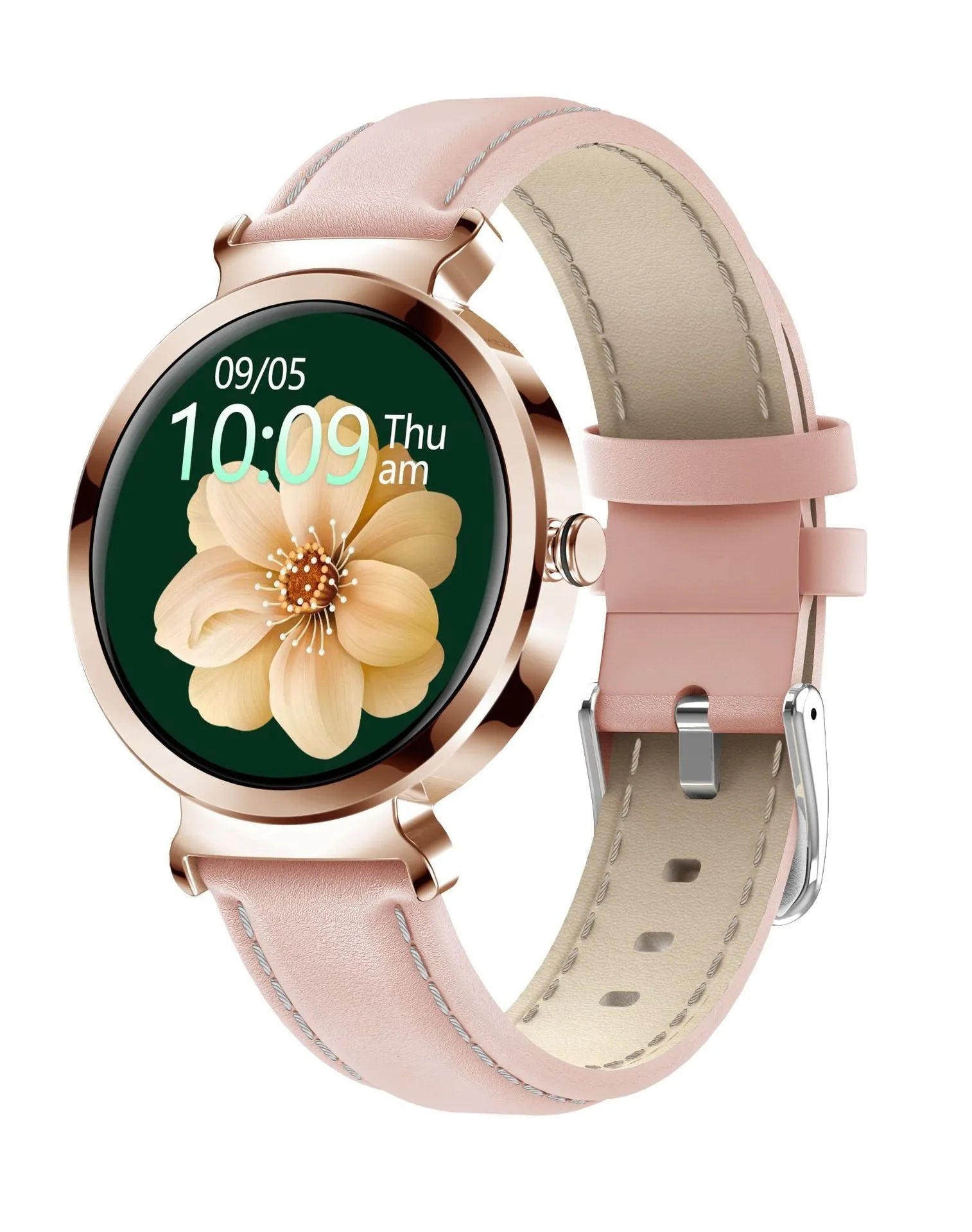 Zinc alloy smart bracelet watch with 1.28-inch screen and adjustable straps in six colour options