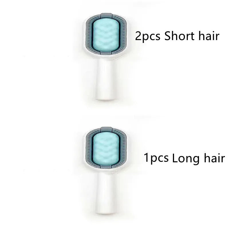 Green plastic pet hair removal comb with disposable adhesive wipes for cats and dogs