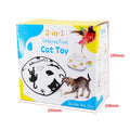Automatic feather teaser cat toy with bouncing motion for indoor self-play