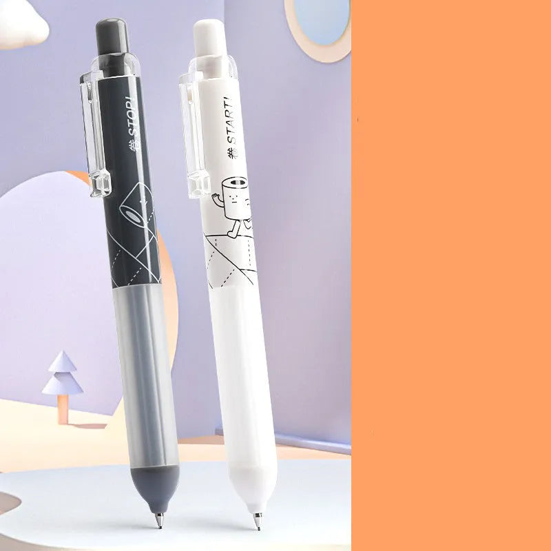 White and black automatic pencils with 0.5mm tips and a cloud-shaped grip area.