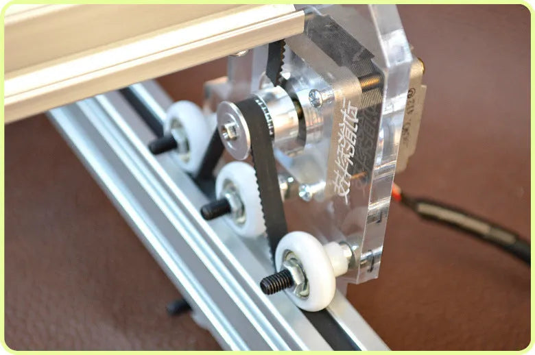 Miniature laser engraving machine with 400x300mm base plate for marking tasks