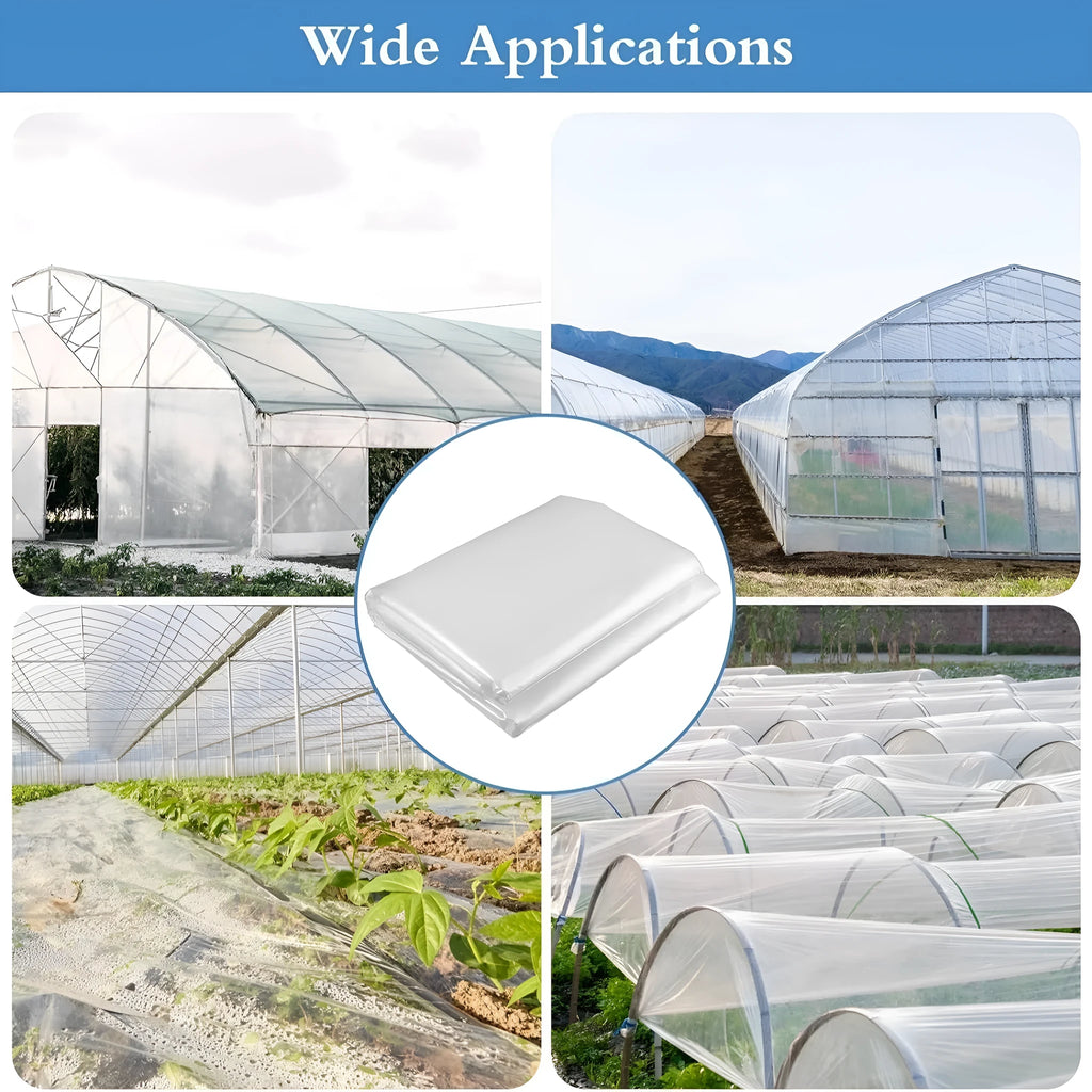 Roll of 4x8 metre plastic greenhouse film for vegetable shed cold protection