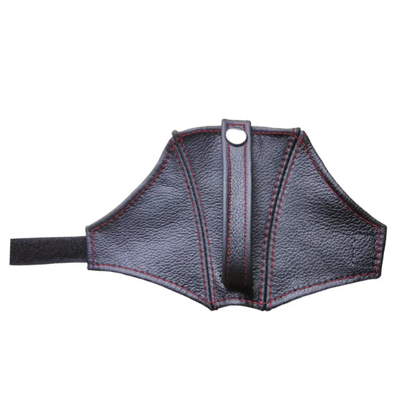 Leather racing seat belt shoulder strap cover with multiple colour threads for fixed Recaro and Bride seats