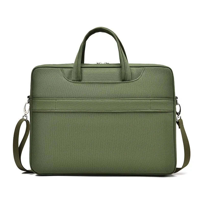 Men's large capacity Oxford cloth laptop bag in gray with burden reduction design, fits 15.6 inch laptop