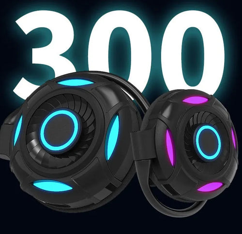 Black and white Bluetooth 5.0 wireless earphones with hanging ear design