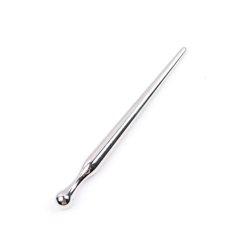 Metal round beads urethral horse eye stick stimulation plug in silver colour on surface