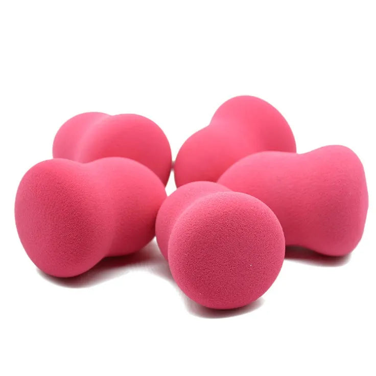 Pink hydrophilic non-latex makeup sponge for foundation application measuring 4x4x5.6 cm