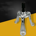 Chrome vanadium steel brake drum and wheel hub puller tool shown with three style options A, B, and C.