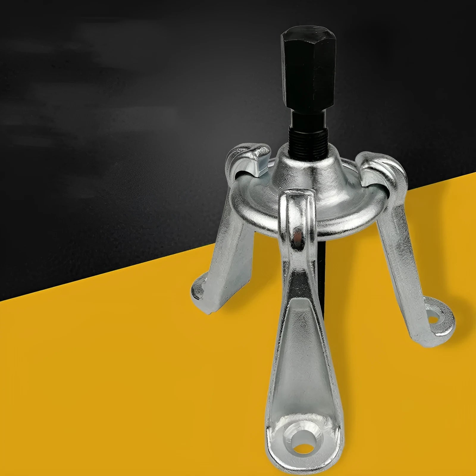 Chrome vanadium steel brake drum and wheel hub puller tool shown with three style options A, B, and C.