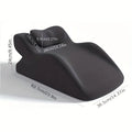 Stomach sleeper pillow designed for reading and phone use while lying down in blue colour option