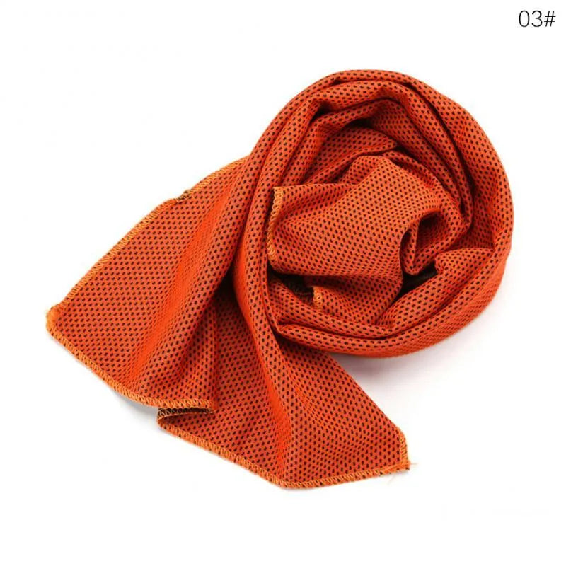 Cooling towel 30 x 90 cm microfiber mesh in blue, gray, green, purple or red for sports and fitness