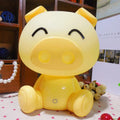 Cartoon pig small night lamp in pink ABS plastic with USB cable and power adapter