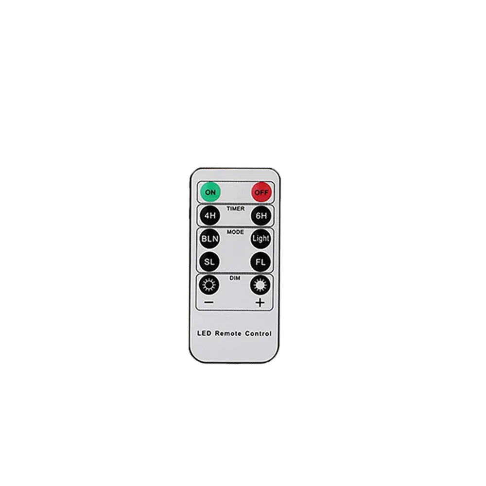 Beige ABS electronic candle lamp set with water droplet head, USB charging, remote control, and three candles, 19.2 x 17.6 x 5.3 cm