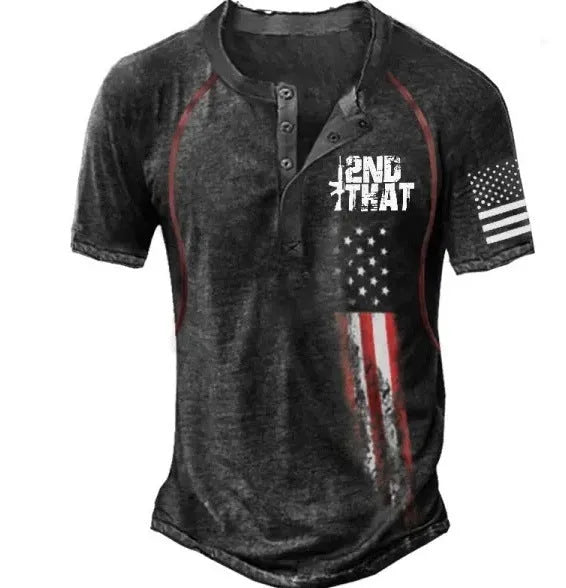 Men's short sleeve sport shirt with simple lapel button in bird eye cloth polyester