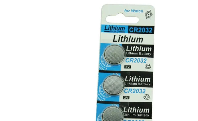 Pack of 5 CR2032 3V lithium button batteries for remote controls and scales