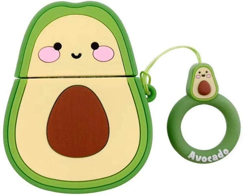 Silicone flip-cover protective case for Apple AirPods 1 and 2 in various cartoon animal designs.